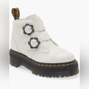 Brand: Dr. Martens | Devon Flower Buckle Leather Platform Boots